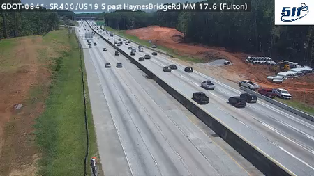 GDOT-0841: SR400/US19 S past HaynesBridgeRd MM 17.6 (Fulton)