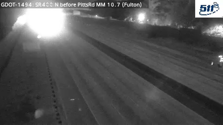 GDOT-1494: SR400 N before PittsRd MM 10.7 (Fulton)