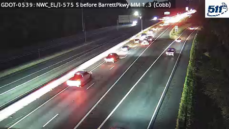GDOT-0539: I-575 S before BarrettPkwy MM 1.3 (Cobb)