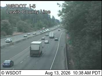 I-5 at MP 85.5: Lewis County Line