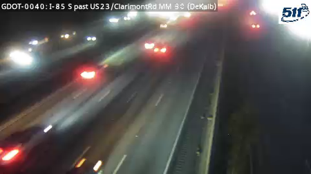 GDOT-0040: I-85 S past US23/ClarimontRd MM 90 (DeKalb)