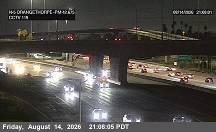 I-5 : (119) North of Orangethorpe Boulevard
