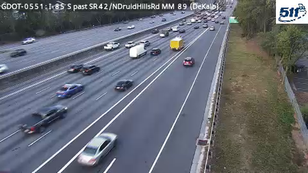 GDOT-0551: I-85 S past SR42/NDruidHillsRd MM 89 (DeKalb)
