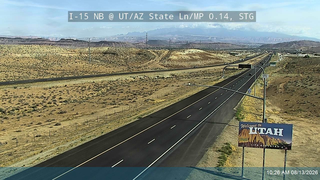 I-15 NB @ UT/AZ State Line / MP 0.14, STG