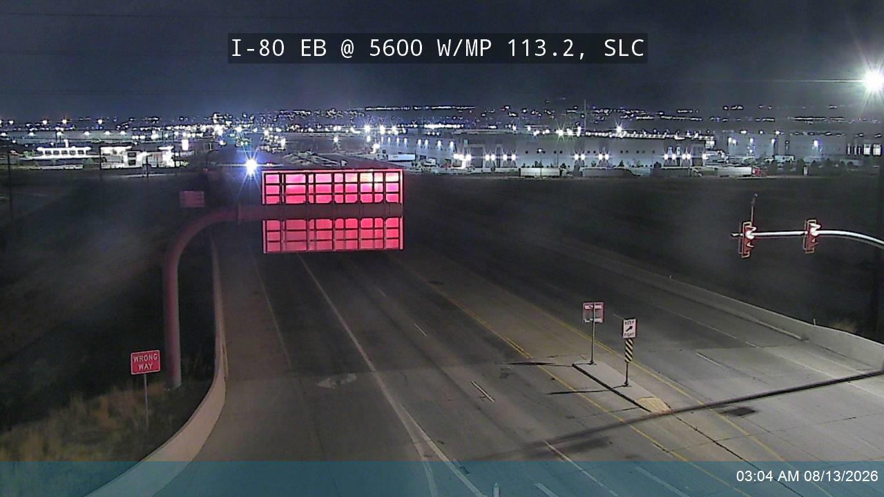 I-80 EB @ 5600 W / SR-172 / MP 113.2, SLC                                                           