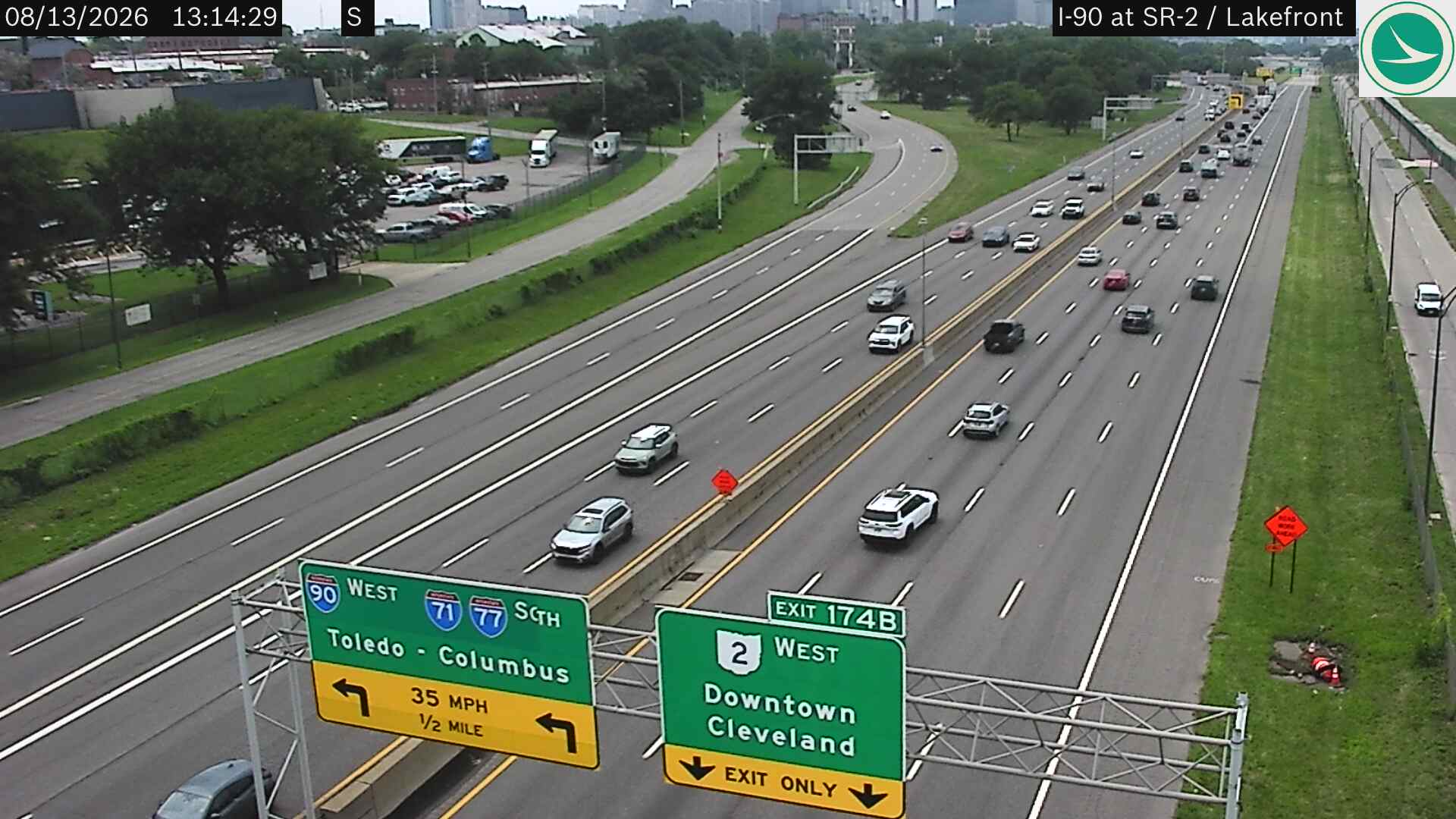 I-90 at SR-2 / Lakefront Airport