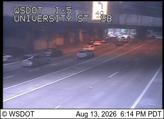 I-5 at MP 165.7: University St, SB