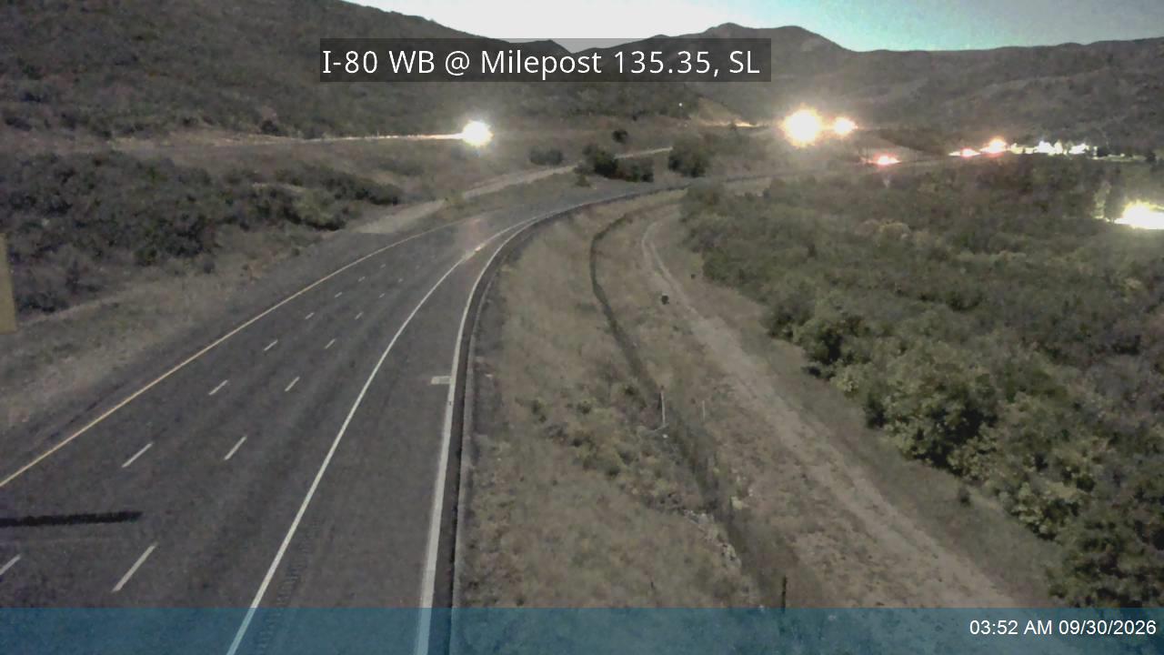 I-80 / Parleys Canyon WB @ Milepost 135.35, SL
