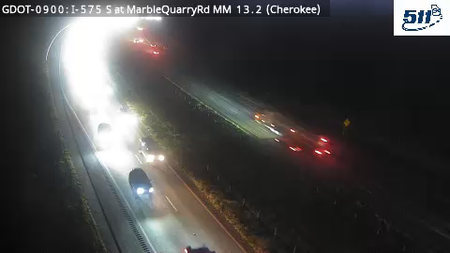 GDOT-0900: I-575 S at MarbleQuarryRd MM 13 (Cherokee)