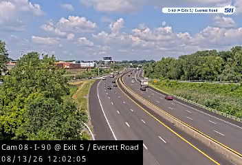 I-90 at Exit 5 (Everett Road)
