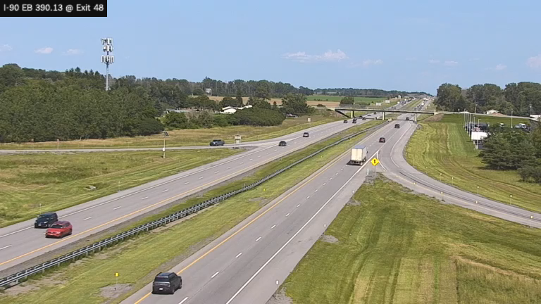 I-90 MP 390.13 EB at Interchange 48 (Batavia)