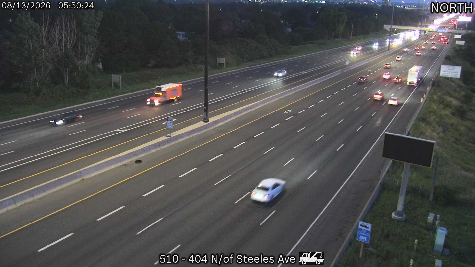 Highway 404 North of Steeles Avenue