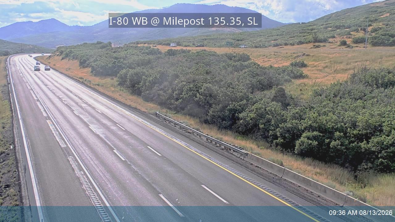 I-80 / Parley's Canyon WB @ Milepost 135.35, SL                                                     
