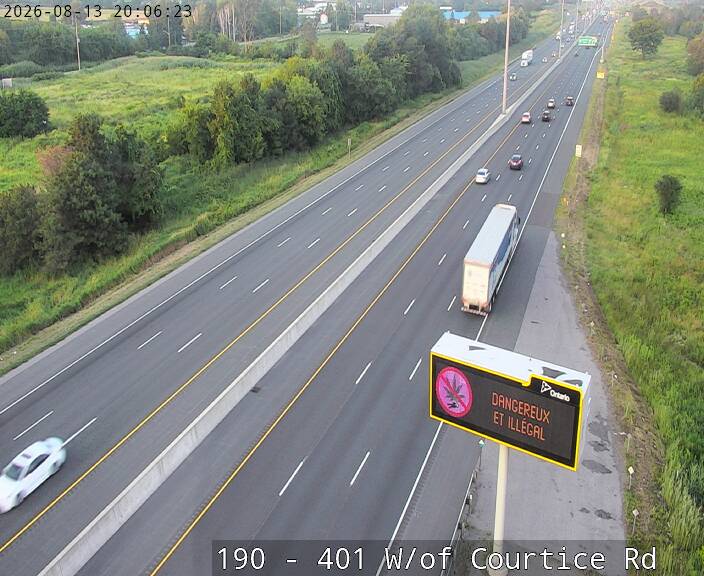 Highway 401 West of Courtice Road