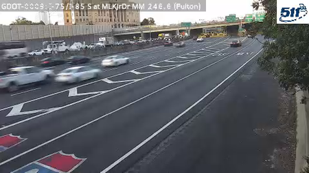 GDOT-0009: I-75/I-85 S at MLKJrDr MM 246.6 (Fulton)