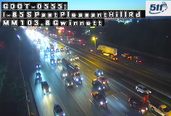 GDOT-0555: I-85 S past PleaSSPtHillRd MM 103.8 (Gwinnett)