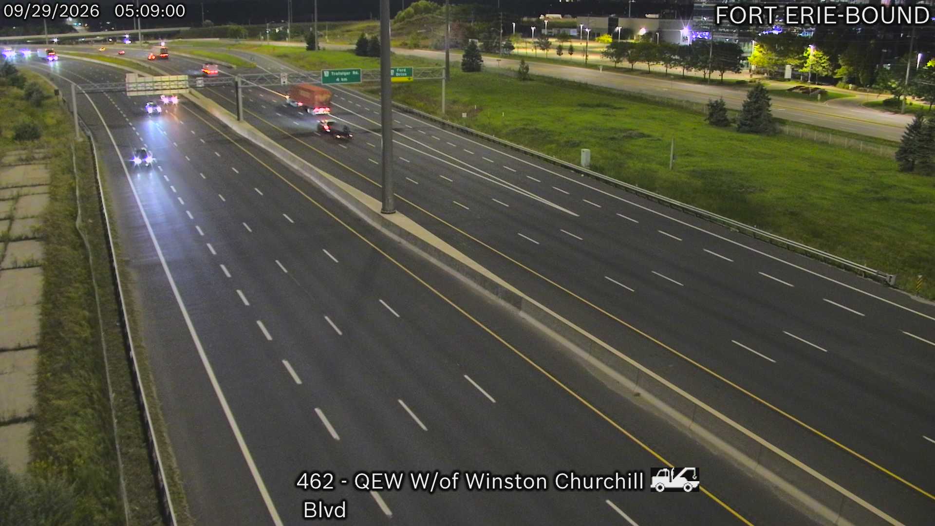 QEW West of Winston Churchill Boulevard