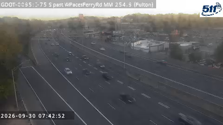 GDOT-0095: I-75 S past WPacesFerryRd MM 254.9 (Fulton)