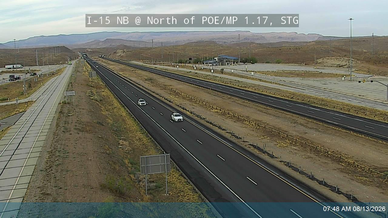 I-15 NB @ North of POE / MP 1.17, STG