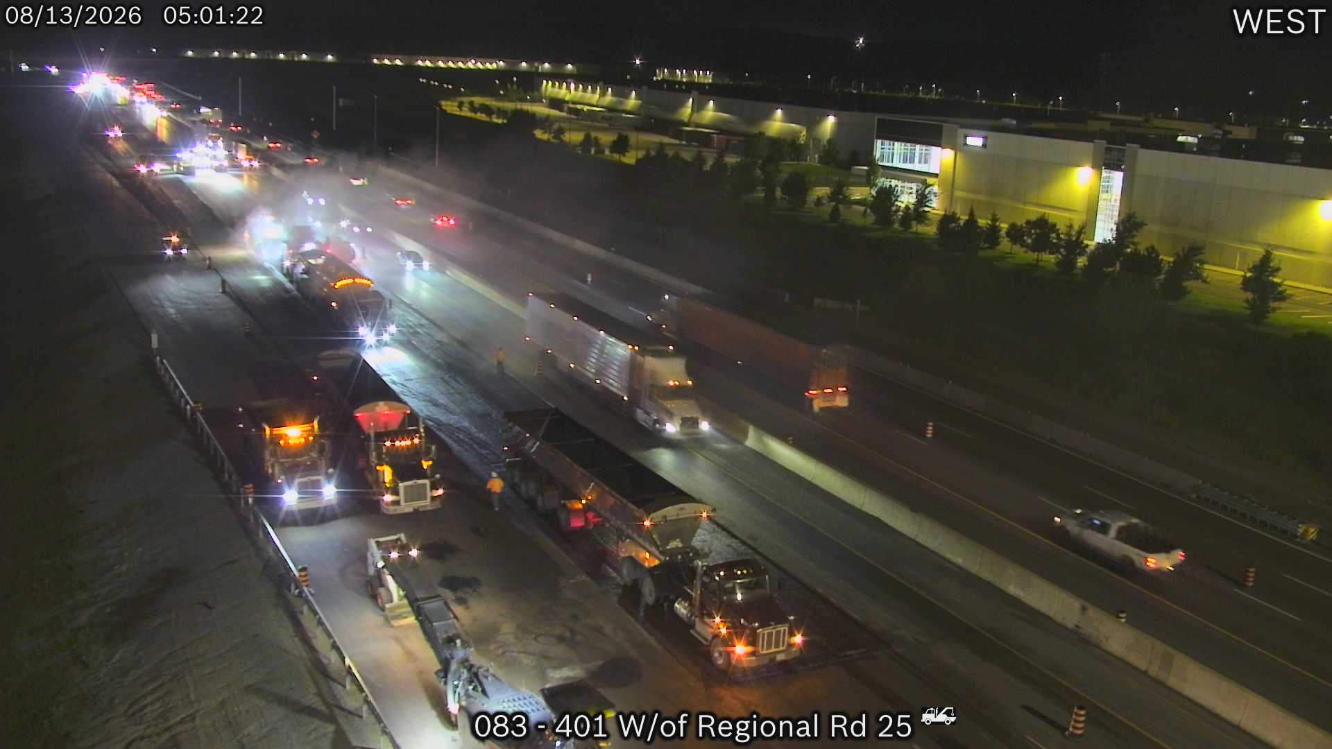 Highway 401 West of Regional Road 25