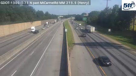 GDOT-1300: I-75 N past MtCarmelRd MM 220.1 (Henry)