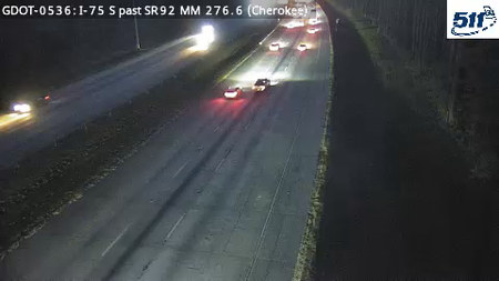 GDOT-0536: I-75 S past SR92 MM 276.6 (Cherokee)