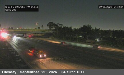 CA-57 - SR-57 : (705) S/O Lincoln - North