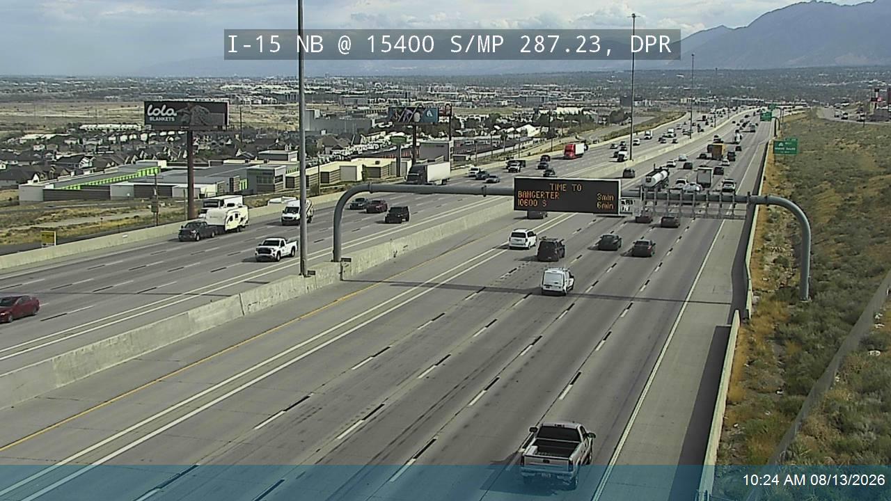 I-15 NB @ 15400 S / MP 287.23, DPR