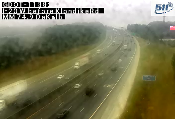 GDOT-1138: I-20 W before KlondikeRd MM 74.9 (DeKalb)