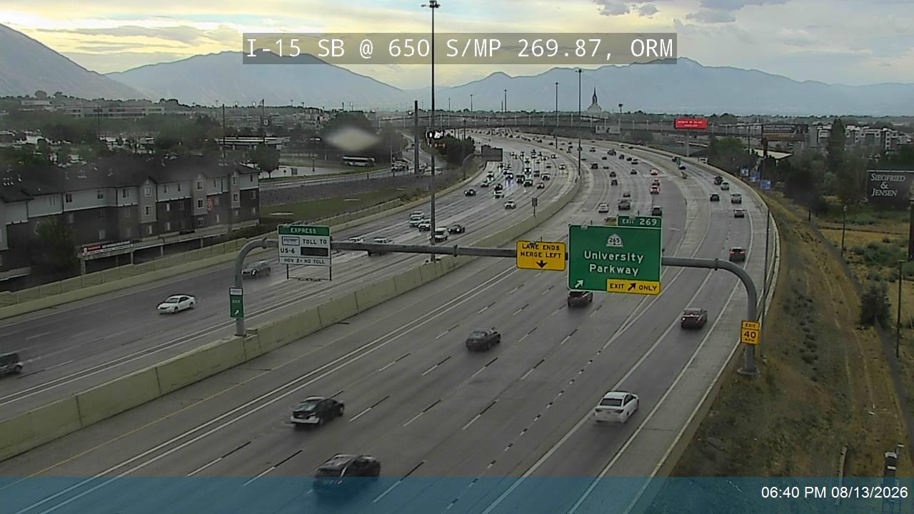 I-15 SB @ 650 S / MP 269.87, ORM