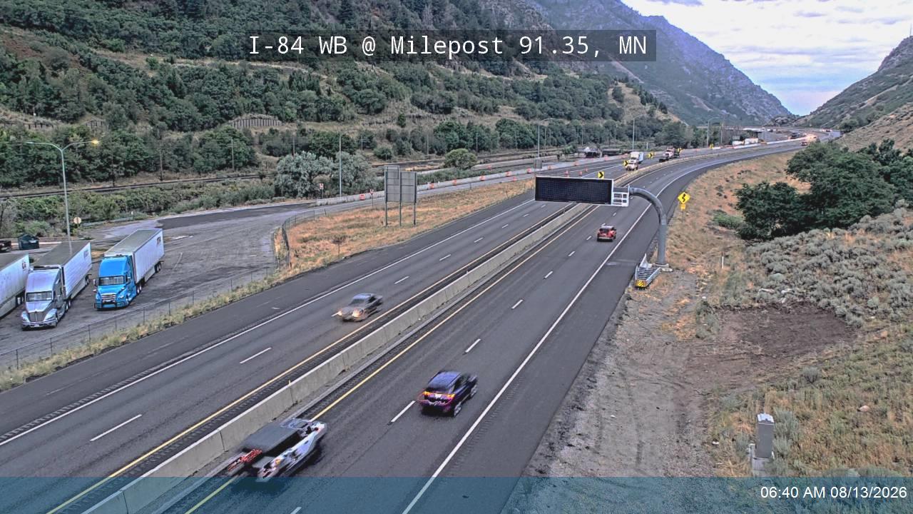 I-84 / Weber Canyon WB @ Milepost 91.35, MN