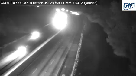 GDOT-0873: I-85 N before US129/SR11 MM 134 (Jackson)