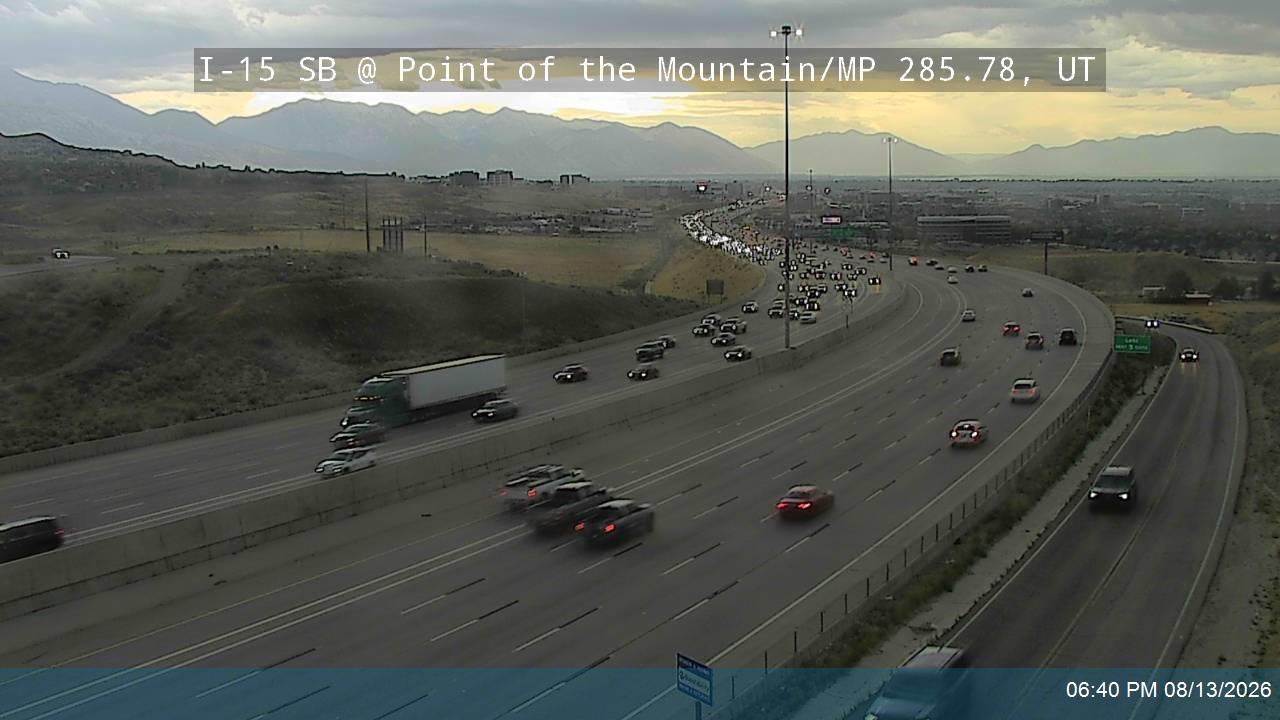 I-15 SB @ Point of the Mountain / MP 285.78, UT
