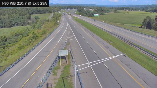 I-90 MP 210.70 WB at Interchange 29A (Little Falls)