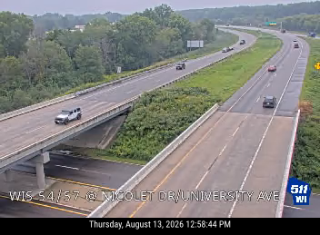 WIS 54/57  - WIS 54/57 at Nicolet Dr/University Ave