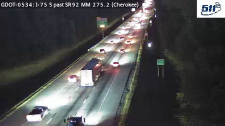 GDOT-0534: I-75 S past SR92 MM 275.2 (Cherokee)