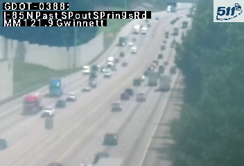 GDOT-0388: I-85 N past SpoutSpringsRd MM 121.8 (Gwinnett)