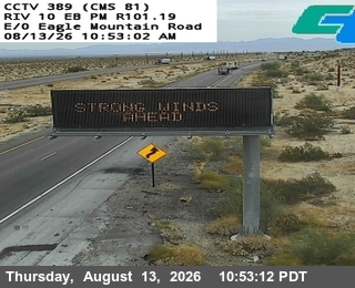 I-10: (389) W/O EAGLE MOUNTAIN RD