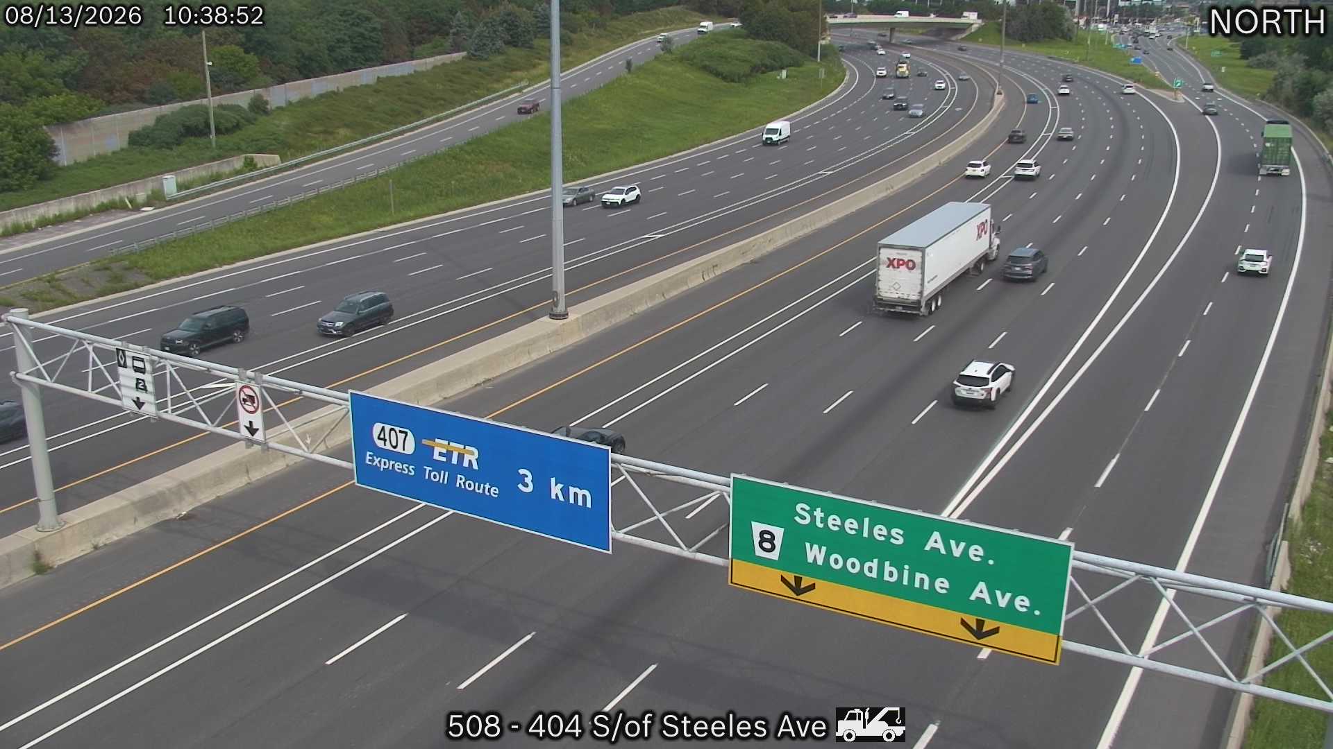 Highway 404 South of Steeles Avenue