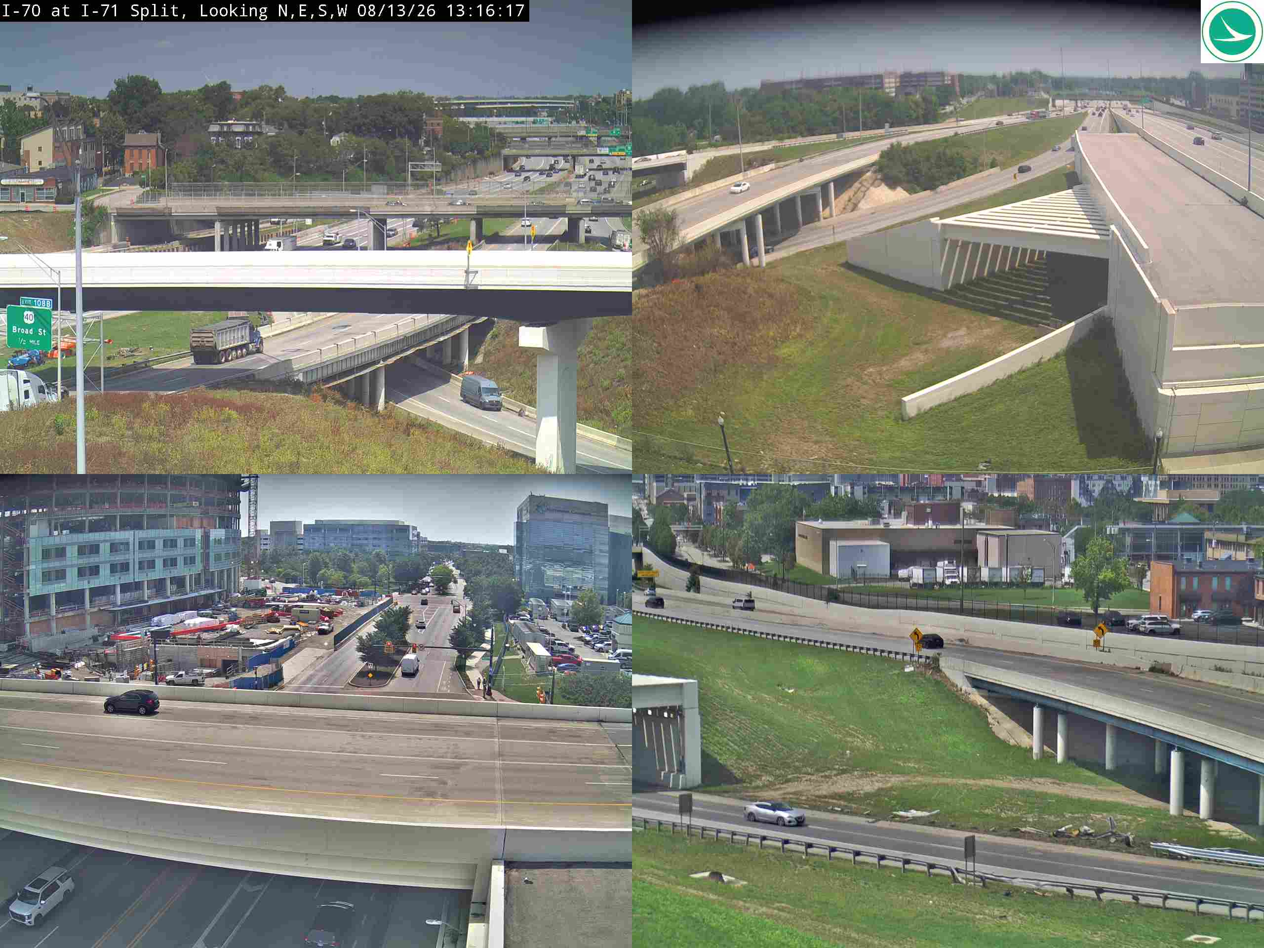 I-70 at I-71 Split, Parsons Ave