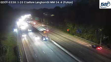 GDOT-0338: I-20 E before LanghornSt MM 54.4 (Fulton)