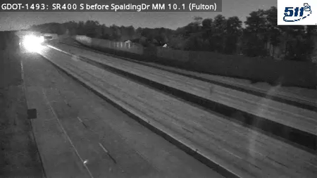 GDOT-1493: SR400 S before SpaldingDr MM 10.1 (Fulton)