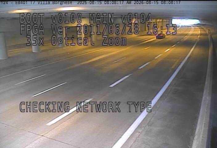 Highway 401 in Villa Borghese Tunnel (East Portal)