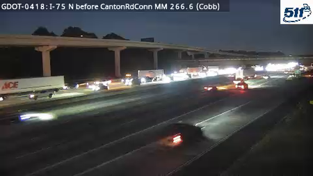 GDOT-0418: I-75 N before CantonRdConn MM 266.6 (Cobb)