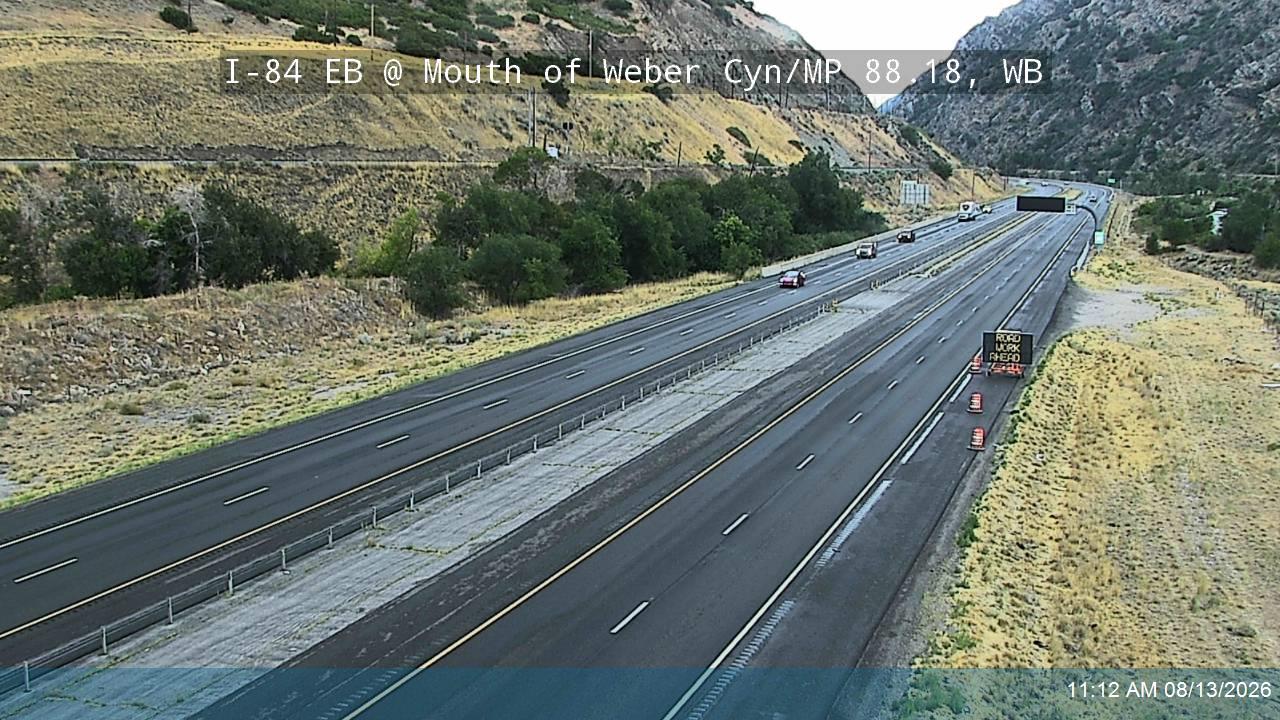 I-84 EB @ Mouth of Weber Cyn / MP 88.18, WB                                                         