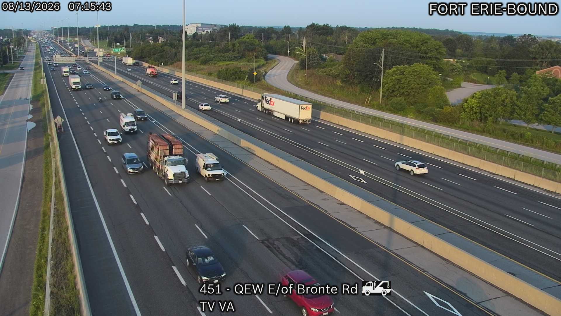 QEW East of Bronte Road