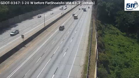 GDOT-0367: I-20 W before FlatShoalsRd MM 63.7 (DeKalb)