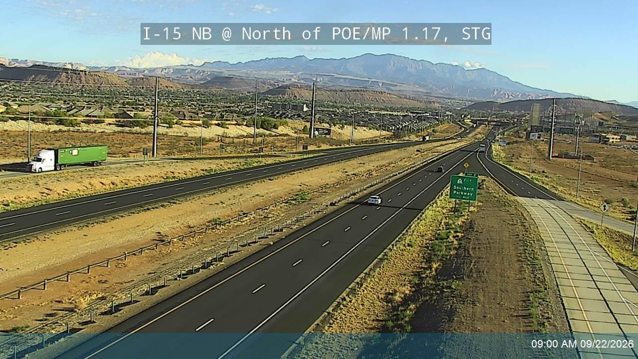 I-15 NB @ North of POE / MP 1.17, STG