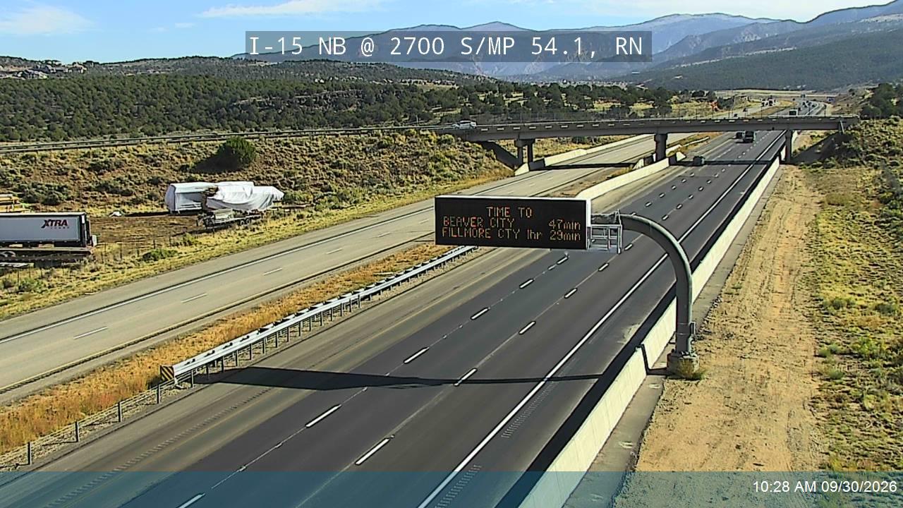 I-15 NB @ Cedar City / MP 54.1, RN