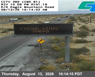 I-10: (389) W/O EAGLE MOUNTAIN RD